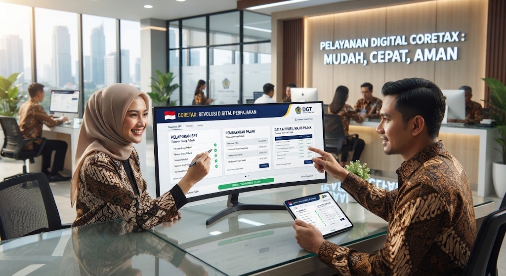 Ilustrasi Ilustrasi Revolusi Digital Perpajakan Melalui Coretax
