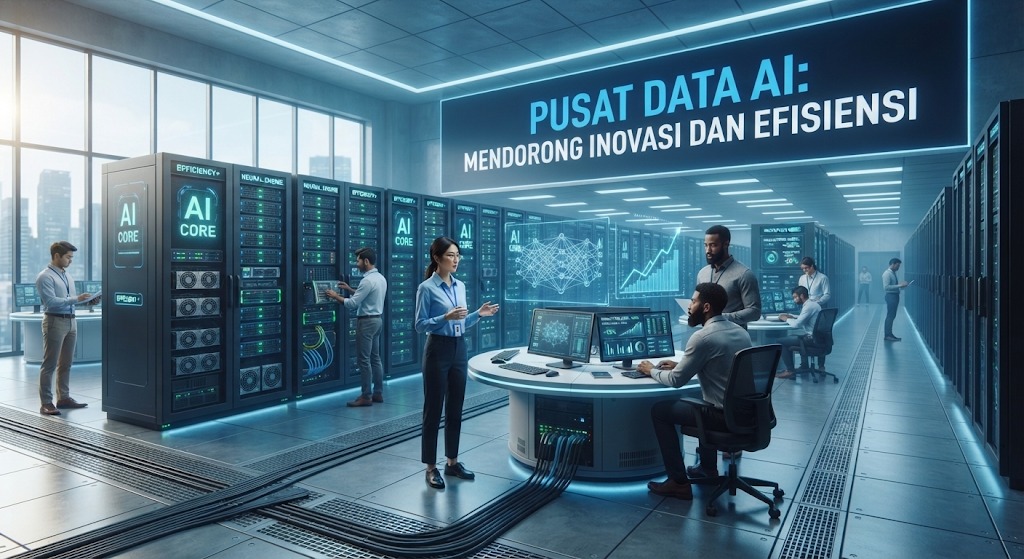 Ilustrasi Pusat Data AI: Mendorong Inovasi dan Efisiensi